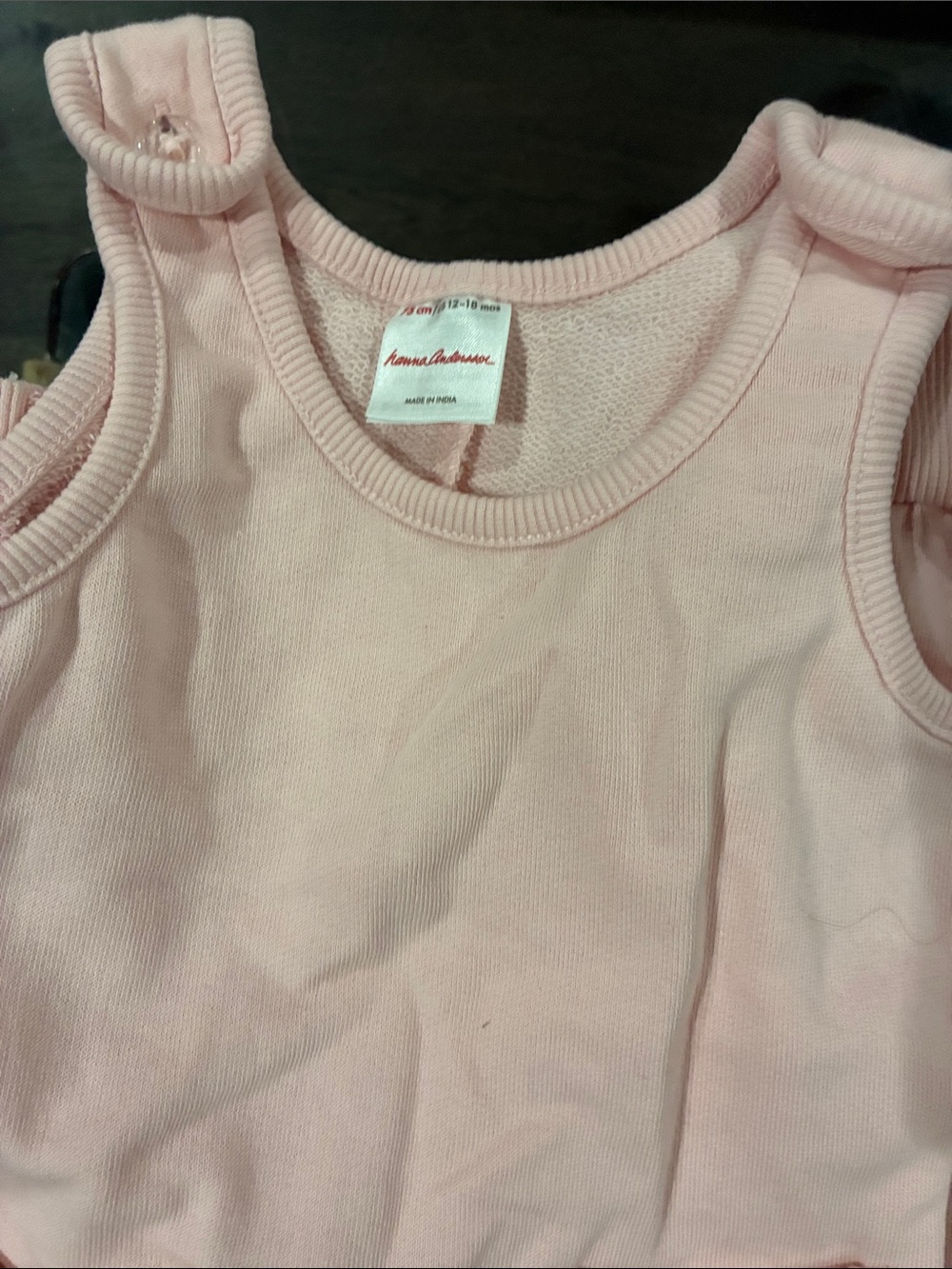 Hanna Andersson Pale Pink Ribbed Tank Bodysuit